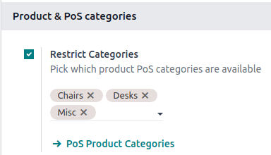 Setting to set up the restrict category feature