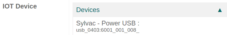 Messinstrument in der Iot-Box erkannt.