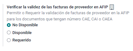 Vérifiez la validité des factures fournisseurs dans AFIP.