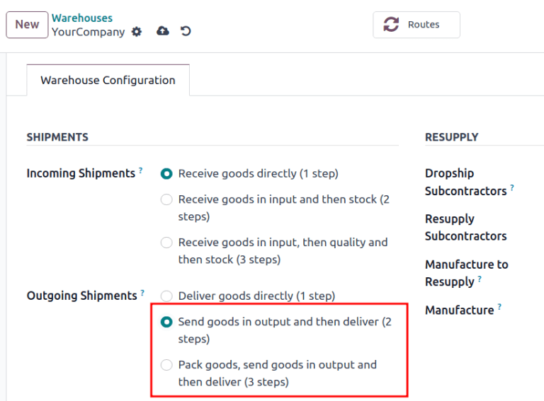 Configurez des expéditions en 2 ou 3 étapes.