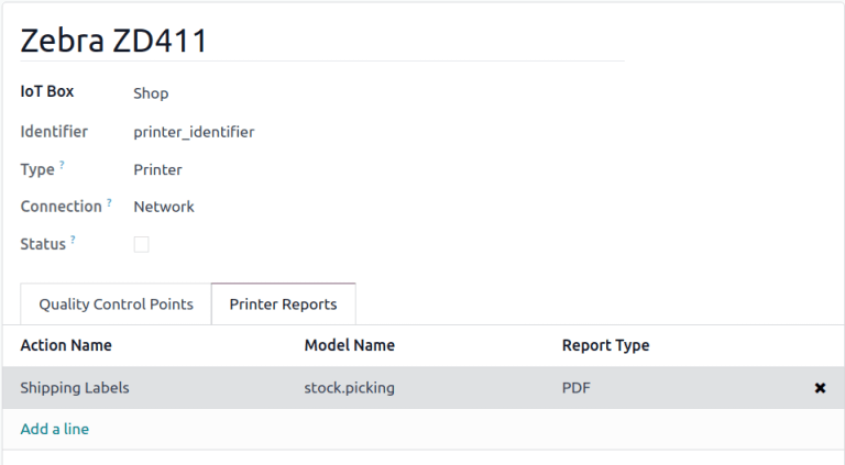 Show carrier label report added to the *Printer Reports*.