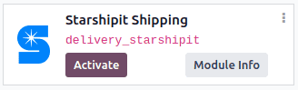 OdooアプリモジュールのStarshipit配送モジュール。