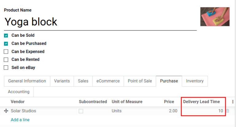 プロダクトの仕入先価格リストに配送リードタイムを追加します。