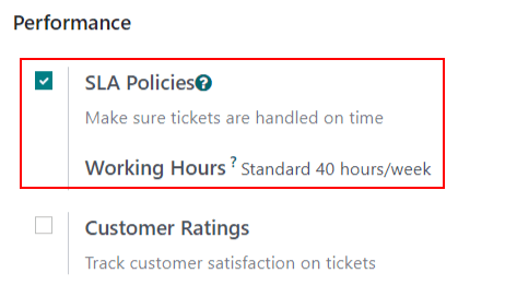 View of a team page in Helpdesk focusing on the SLA Policies setting.