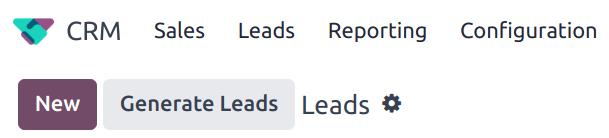 O botão Gerar leads para usar o recurso de mineração de leads.