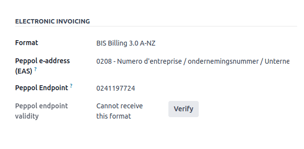 verify contact ubl format