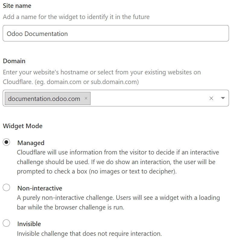 将网站添加到 Cloudflare Turnstile