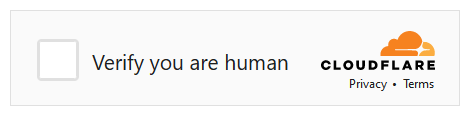 Cloudflare Turnstile human verification widget