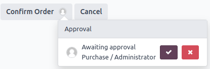 Approval dialog