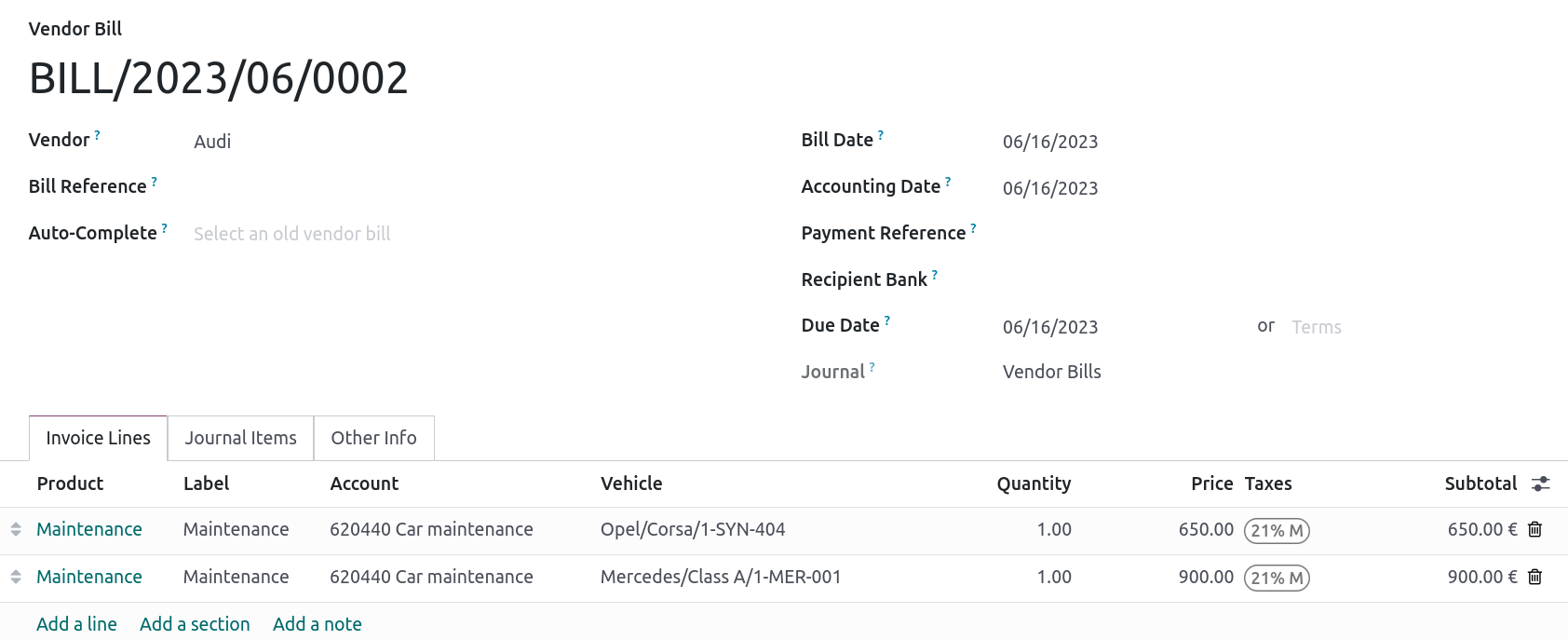 Disallowed expenses categories