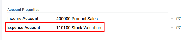 Show the **Expense Account** field.