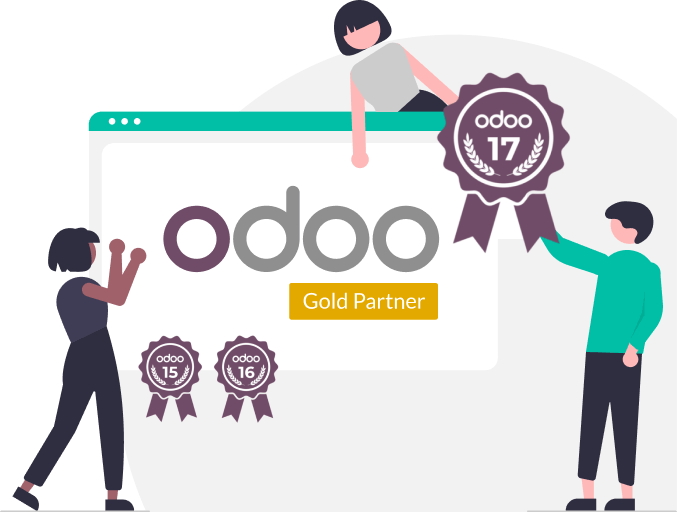 OERP as gold partner with Odoo certificate