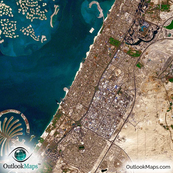 Dubai Satellite Map