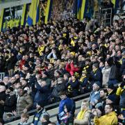 Oxford United fans at the Kassam Stadium