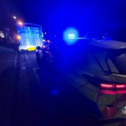 The stopped trailer which was being towed near Carterton