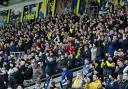 Oxford United fans at the Kassam Stadium