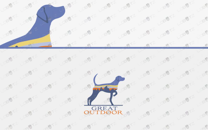 Premium Dog Logo For Sale Dog Outdoor Logo