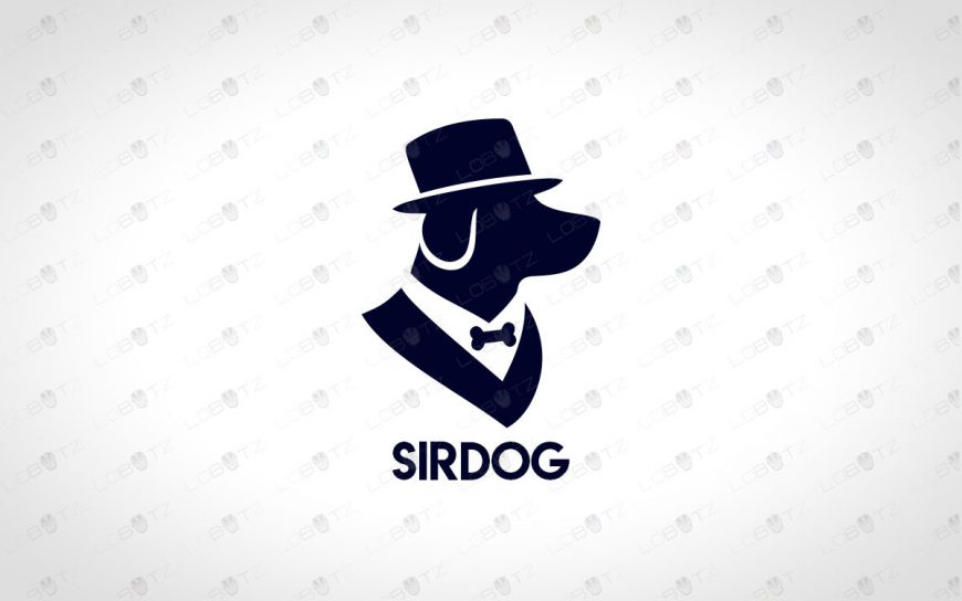 Smart dog logo for sale premade smart dog logo