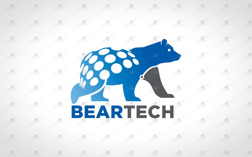 Bear Tech Logo For Sale | Premade Polar Bear Logo