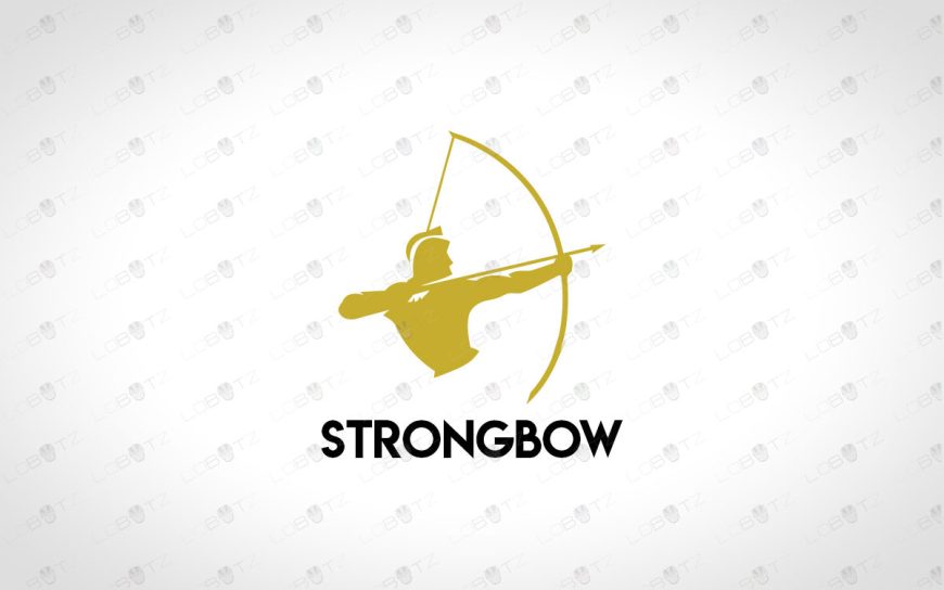 Premade Strong Bow Logo | Brand Logo | Archer Logo For Sale