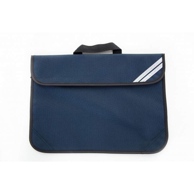 Plain Navy Short Handle Bookbag