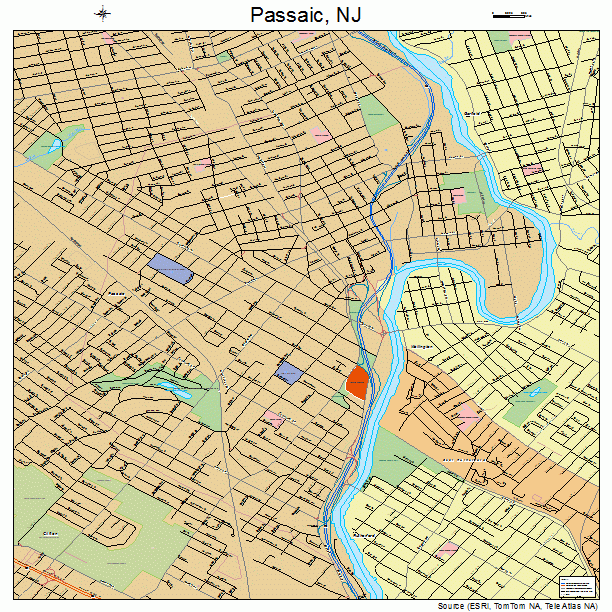 Passaic New Jersey Street Map 3456550