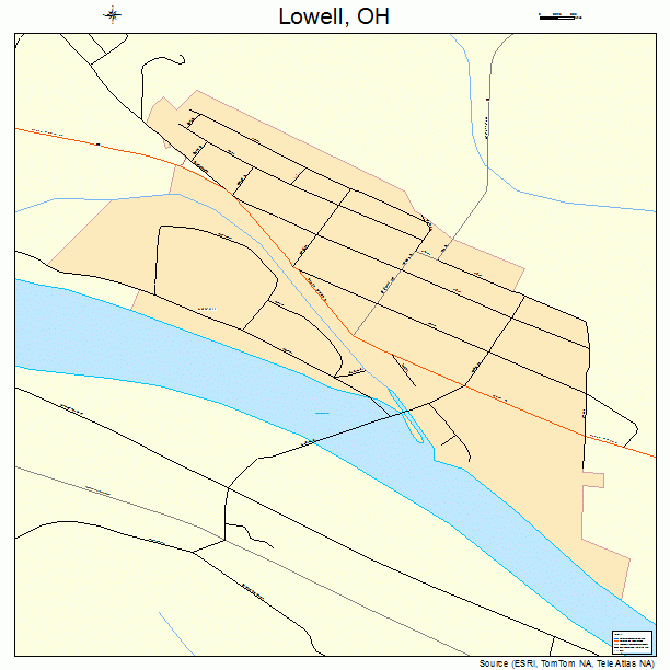 Lowell, OH street map