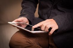 A person using a tablet