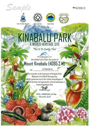 Mount Kinabalu Certificate