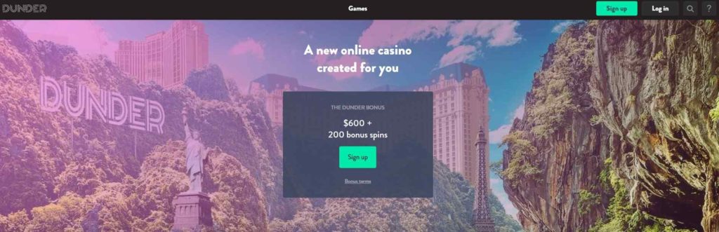 Dunder Casino Bonus