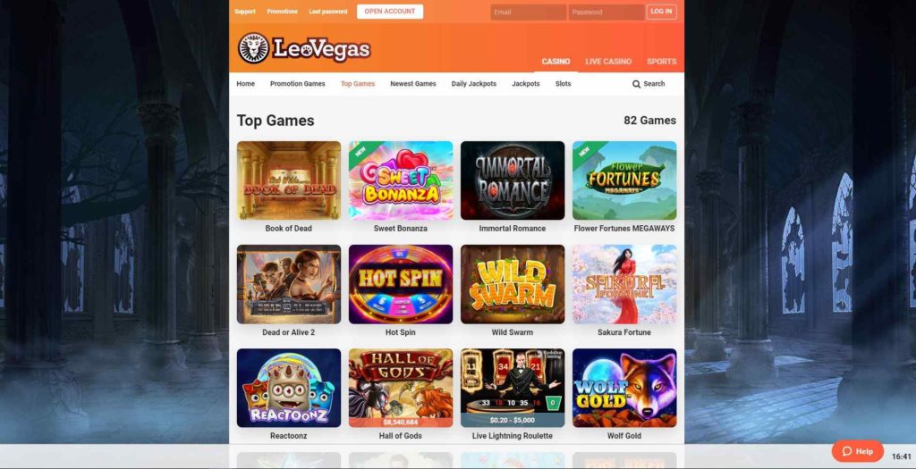 leovegas casino games