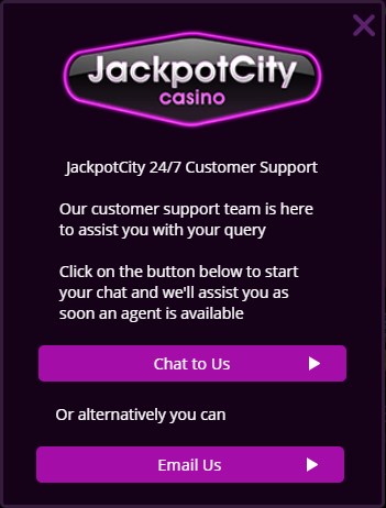 jackpot city support