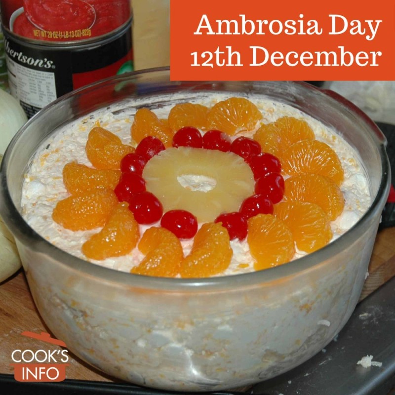 Create meme: ambrosia fruit salad, salad with tangerines, tangerine paradise salad