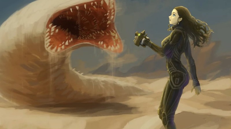 Create meme: Shai Hulud Dune 2021, sandworm dune, worm dune