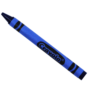 Crayola® Single Crayon- Blue G05-0551401-8160. One blue Crayola crayon.  