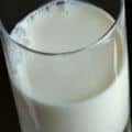 A glass of milk