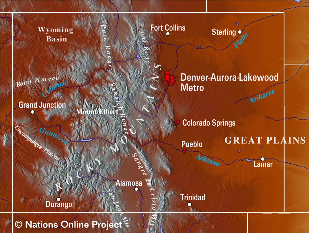 Colorado Map With Cities