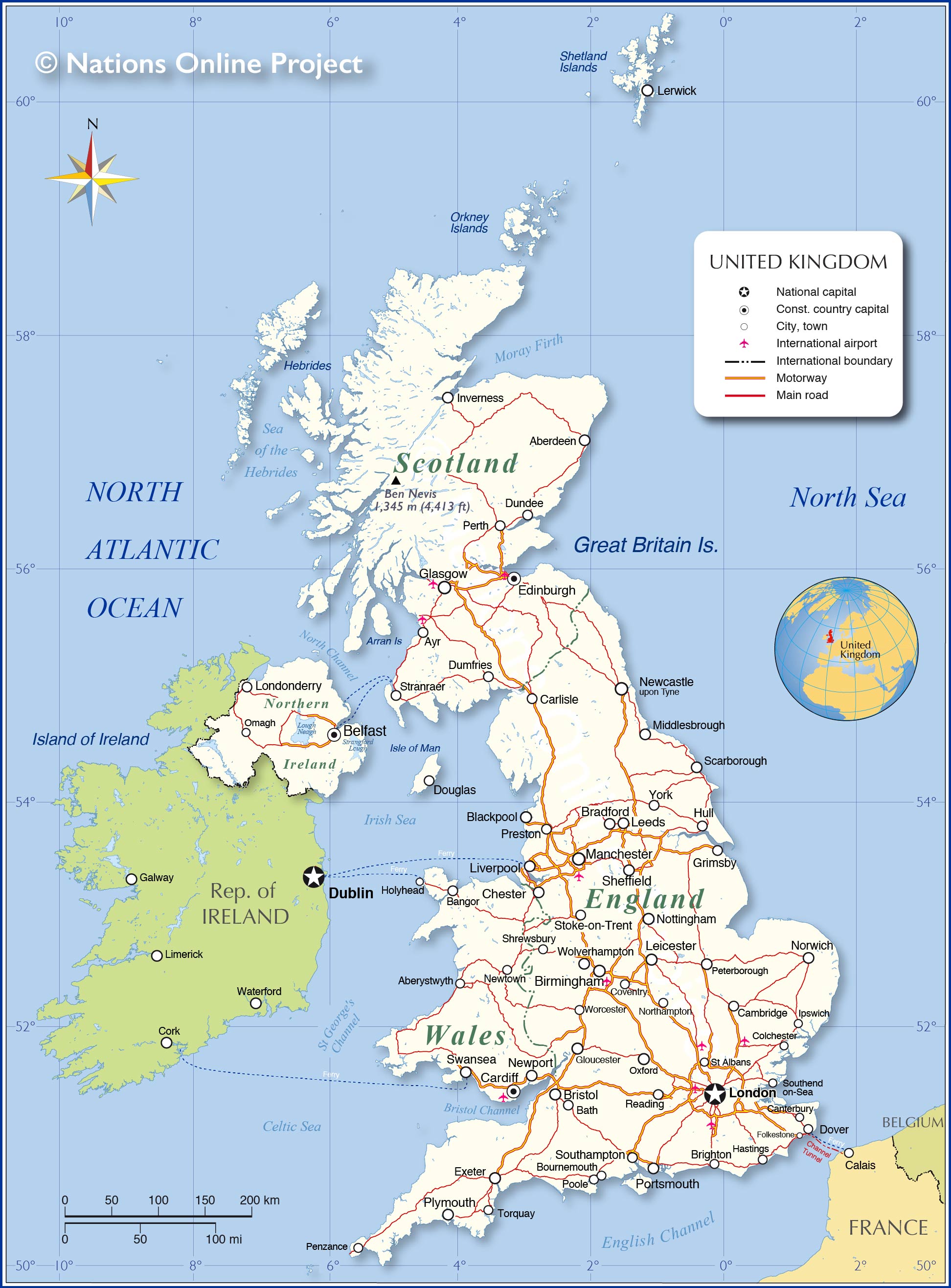 England Map With Compass - Crissy Christine