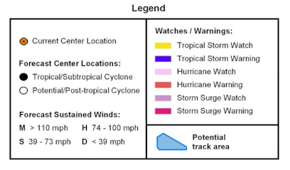 Hurricane KML legend