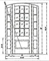 custom door drawing 152b