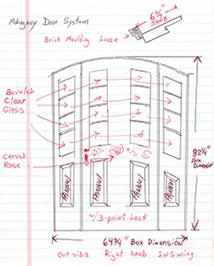 custom door sketch