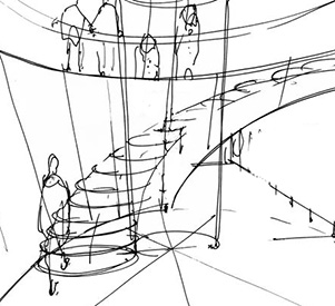 stairway drawing