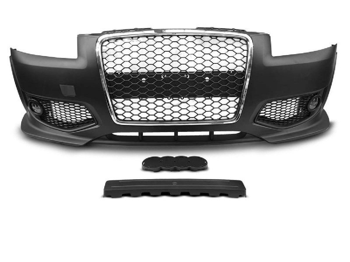 FRONT BUMPER SPORT CHROME BLACK fits AUDI A3 06.05-04.08