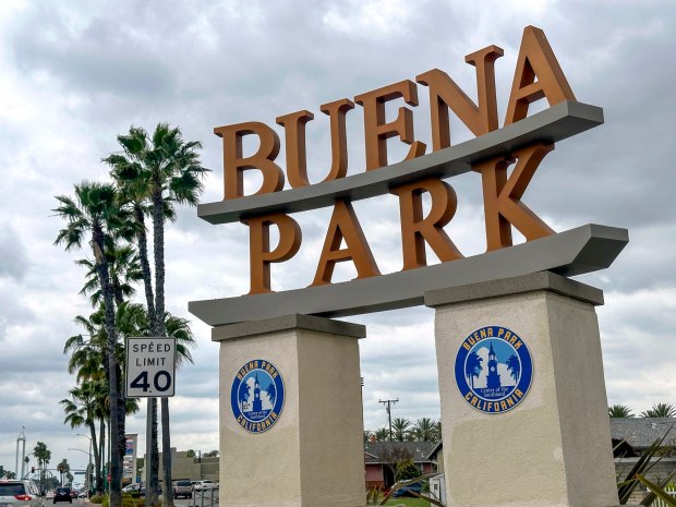 Buena Park sign on La Palma Avenue in Buena Park, CA, on Tuesday, April 23, 2024. This is a generic Buena Park photo. (Photo by Jeff Gritchen, Orange County Register/SCNG)