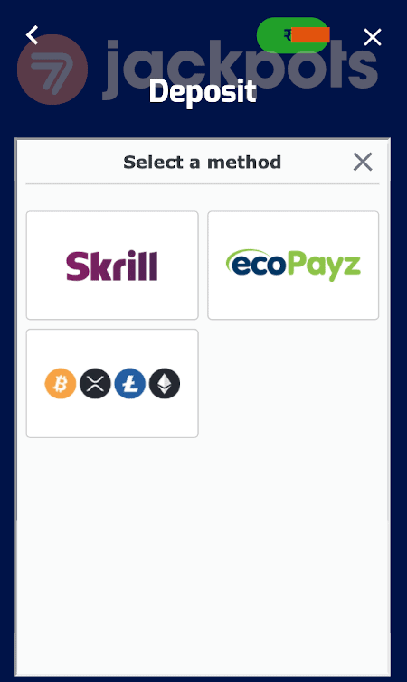 screenshot step 3 how to deposit