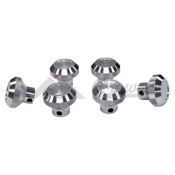 6-Piece Knob Set, Aluminum, 76-86 Jeep CJ