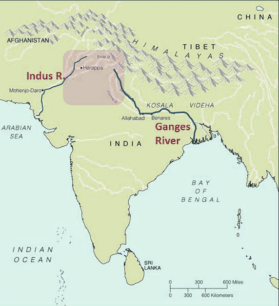 Indus And Ganges River Map