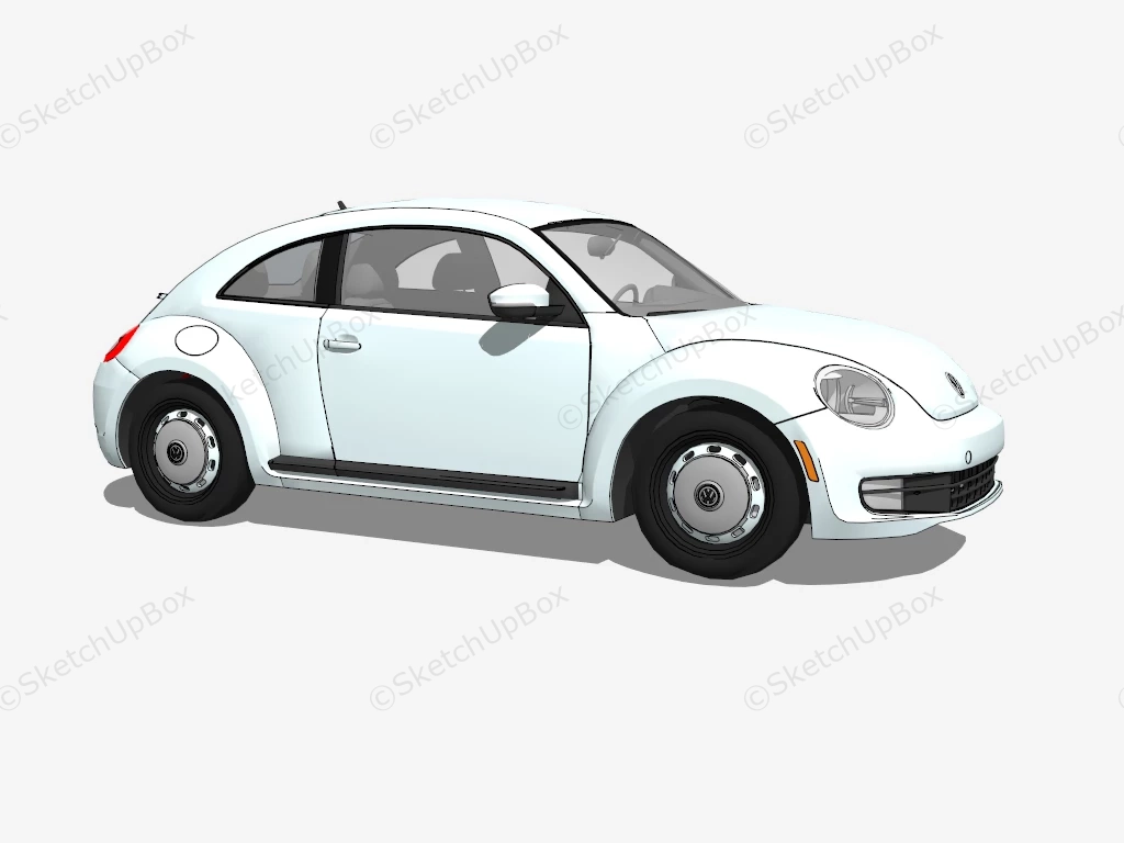 2013 Volkswagen Beetle SketchUp 3D Model .skp File Download - SketchupBox