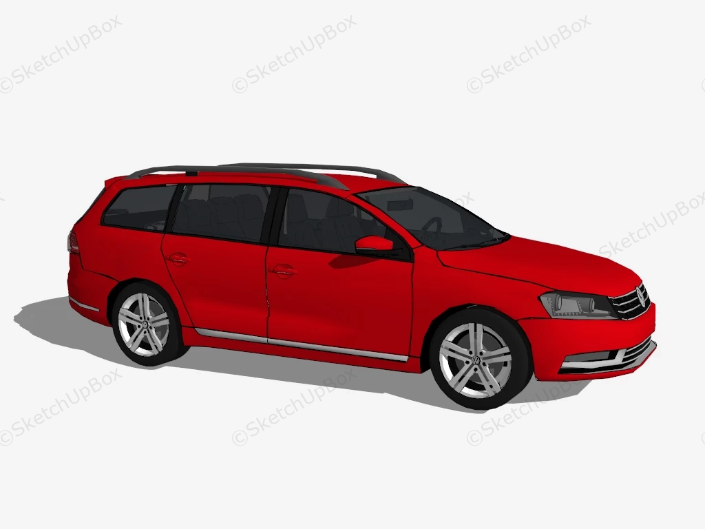 Volkswagen Passat B6 Variant SketchUp 3D Model .skp File Download ...