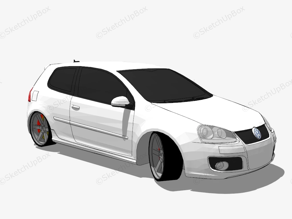 Volkswagen Golf GTI SketchUp 3D Model .skp File Download - SketchupBox